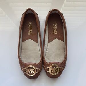 Michael Kors Tan Leather Flats, size women’s 6
